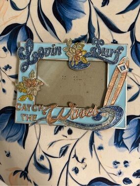 T.J.Maxx Light Blue 'Lovin' Surf' Decorative Photo Frame